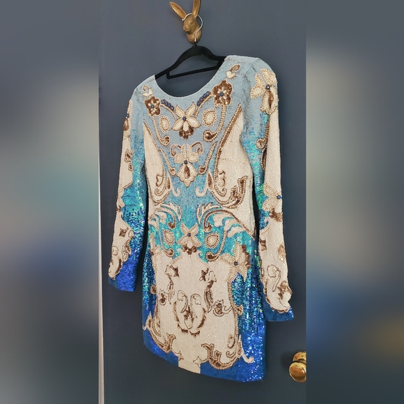 Needle and Thread embellished blue jeweled dress - Picture 8 of 8